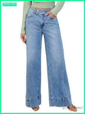 Wide Leg High Waisted Stretchy Baggy Denim Jeans
